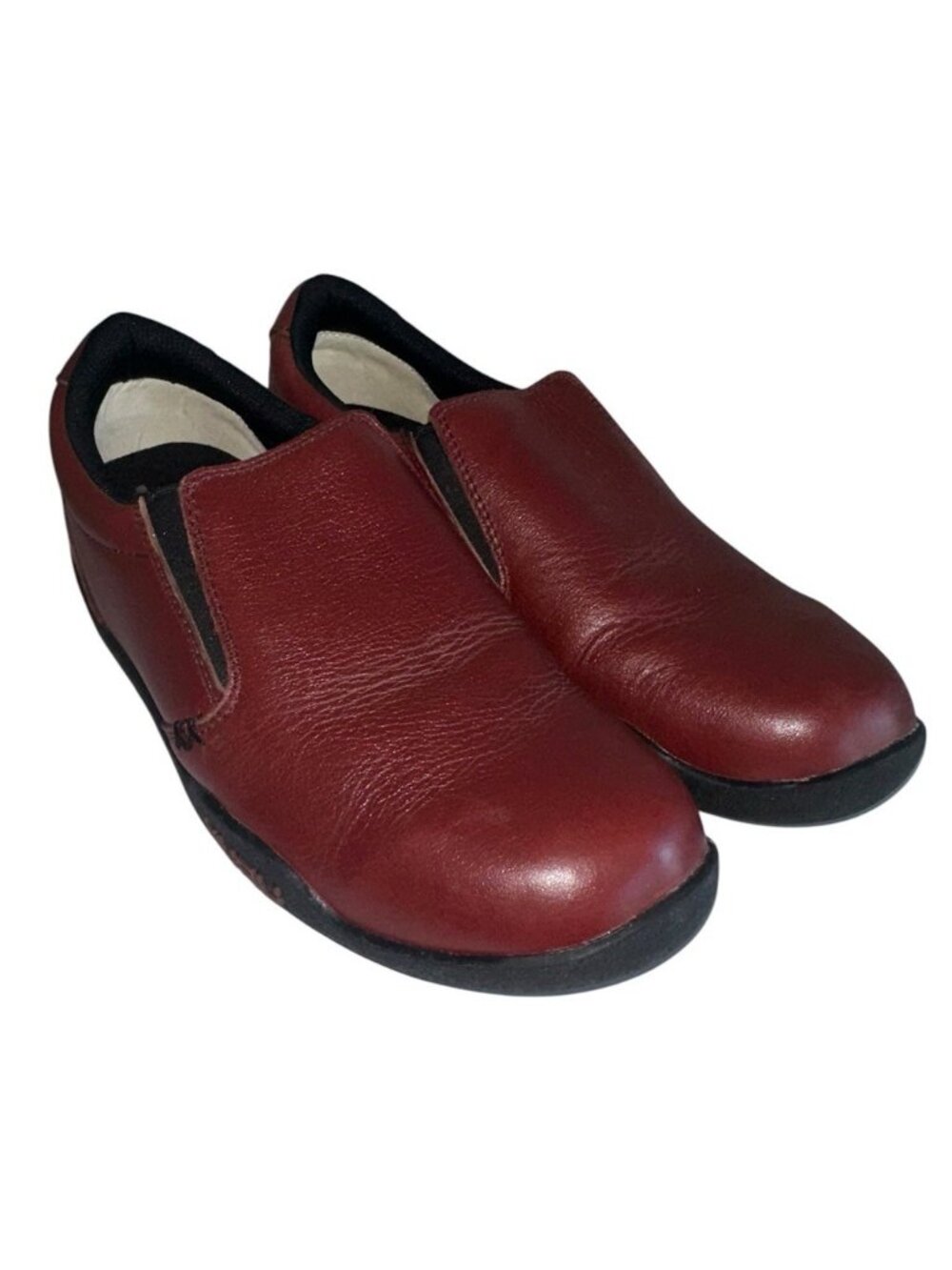 Kuru Kivi Women’s 10 Red Leather Slip On Loafers Casual Walking Comfort